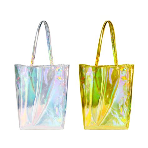 hologram gift bags|holographic tote bags.